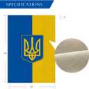 2 x WENWELL Ukraine Garden Flag Double Sided,Burlap Ukrainian Trident Flags 12 x 18 inch,Support Ukranian House flag Small,Ukrain Banner Weather Proof Outdoor Decor for Yard,Lawn,Farmhouse (bule yellow)