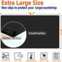 Warome Silicone Mat,78.7”x 23.6” Heat Resistant Mats for Countertop,Extra Large Countertop Protector Mat, Multi-functional Cuttable Kitchen Counter Mat, Silicone Mats for Kitchen Counter/Crafts -Black