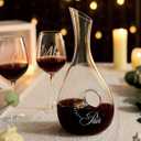 AW BRIDAL Mr and Mrs Wine Glasses for Wedding Bridal Shower Engagement Gifts, Wedding Glasses with Wine Decanter for Couples Newlyweds, Anniversary Bachelorette Party Bride Gifts
