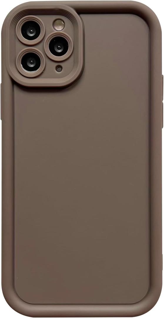 Puxicu Slim Case for iPhone 11 Pro Max, Enhanced Camera Protection, Shockproof Skin-Friendly Touch Soft Case Cover for iPhone 11 Pro Max Phone 6.5 inch, Coffee (Coffce)