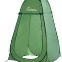 Wolfwise Pop Up Shower Tent for Camping Essentials, Portable Instant Changing Tent with Ventilation Window & Carry Bag, Privacy Dressing Room Bathroom Toilet for Beach & Outdoor, Spacious, Green