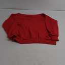 Women's Off Shoulder Sweatshirt Long Sleeve Casual Pullovers Tops Basic Trendy Y2K Fall Clothes (Medium, Red)