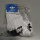 ADIDAS Quarter Crew Socks, 3 Pairs, Unisex Sizes 6-12, White (White)