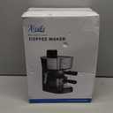 XIXUBX 6 Bar Espresso Machine, 800W Compact Coffee Maker with Stainless Steel Cup Warmer, Steam Milk Frother, Automatic Pressure Relief, Cappuccino & Latte Maker, Black, for Home and Office