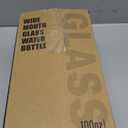 Large Glass Water Bottles with Stainless Steel Handle,100 oz Gallon Drinking Bottle with 2-in-1 Straw Lid,3 Liter Glass Water Jug with Silicone Sleeve,Wide Mouth,White