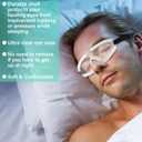 Kingdder 2 Pcs Eye Shield Clear Eye Shield for Sleeping Protective Goggles with Adjustable Strap and Soft Padding, Sensitivity of The Eyes to Light, Storage Bag