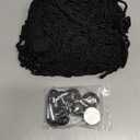 Cargo Net for Car, Expandable 3 Pocket Heavy-Duty Cargo Net Organizer, Black Mesh Storage Pocket with 4 Metal Carabiners Universal for Car, SUV, Pickup Truck, Van Trunk Bed- 47.2 x 11.8