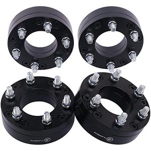 VLAOSCHI Black Forged 5x5.5 to 6x5.5 Wheel Adapters 2 Inch Compatible with Dodge F-ord (Adapt 6 Lug Rim on 5 Lug Truck) for 1994-2018 R-AM 1500 | 1975-1996 F150 | 1966-1996 Bronco - Pack of 4
