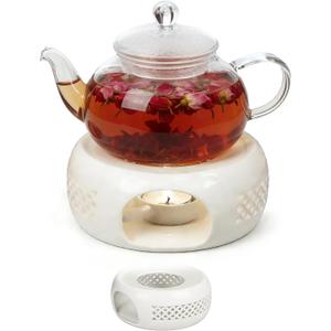 Teapot Warmer Base,Ceramic Teapot Warmer, for Keeping Tea Warm and Heating Water