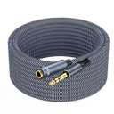 1/4" Male to Female Stereo Headphone Extension - 3ft Quarter Inch Headphone Cable (Grey)