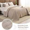 Lady Ann Oversized King Quilt Bedspread Set 120x120, 3 Pieces Extra Large California King Size Quilt Bedding Coverlet Set Ultra Soft Lightweight and Thin Comforter Linen Feel Bed Cover All Season