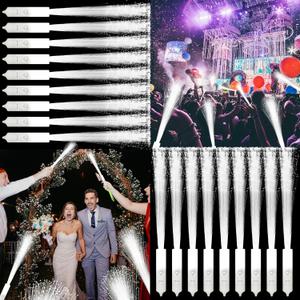 200 PCS White LED Fiber Optic Wands, Glow Sticks for Wedding, Bar DJ, Halloween & New Year