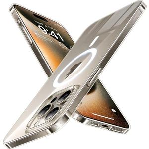 TORRAS Magnetic Slim Fit Designed for iPhone 15 Pro Case 2023, [Compatible with MagSafe] [Ultra Thin] Protective Matte Hard PC Cover AntiScratch Phone Case for iPhone 15 Pro, Ice Clear