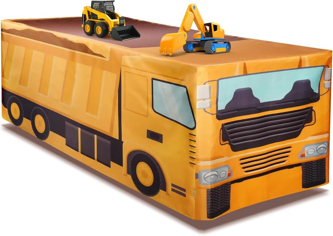 8Ft Construction Vehicle Table Cloth,Construction Birthday Decorations for Kids' Boys' Party Decorations, Baby Shower Birthday Party Supplies