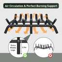 mestyl Fireplace Grate 30 Inch Heavy Duty Wrought Iron Fireplace Log Grate, 4/5" Bar Fire Grates, Firewood Log Burning Rack for Outdoor Wood Stove Pit & Fireplace Log Holder Indoor
