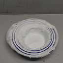 4 pcs White Enamel Soup Bowls Set Vintage Food Basins Sturdy Enamelware for Kitchen Dining and Serving