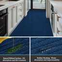 jxgzyy Commercial Entrance Mat Outdoor Door Mat Indoor Front Door Mat Hallway Runner Rug, 3'x10', Rubber Floor Mat Heavy Duty Floor Mat Carpet Runner Non Slip Outdoor Doormat, Blue