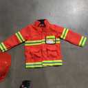 Fire Chief Role Play Costume Dress-Up Set, Pretend Play Firefighter Outfit with Realistic Accessories for Kids and Toddlers Ages 3+