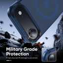 2 x Tigowos Magnetic for iPhone Air Case Fits MagSafe 16FT Drop Resistant Matte Skin Feeling Back Cover Shockproof Slim Fit for iPhone 17 Air Phone Case 6.5 inch,Dark Blue