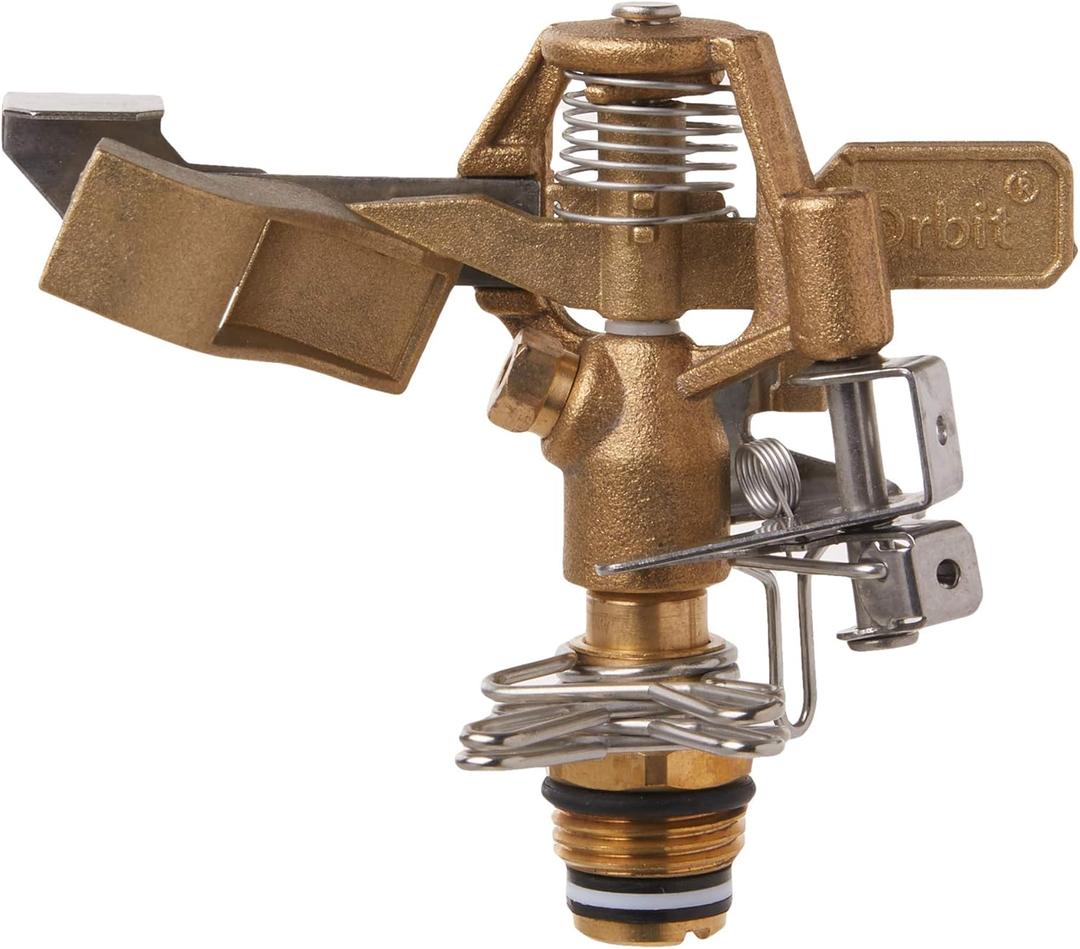 Orbit 55032 1/2" BRS Sprinkler Head, Connection, Silver and Gold