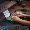 Wireless Keyboard and Mouse Combo - 4000mAh Rechargeable Backlit Keyboard with Wrist Rest & Phone Holder, Full Size Quiet Typing 2.4G USB-A/Type-C for PC, Laptop, Windows, Mac, Trueque KM22 Ultra
