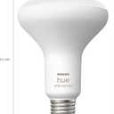 Philips Hue Smart 85W BR30 LED Bulb- White and Color Ambiance Color-Changing Light- 1 Pack- 1200LM- E26 - Indoor - Control with Hue App- Works with Alexa, Google Assistant and Apple Homekit