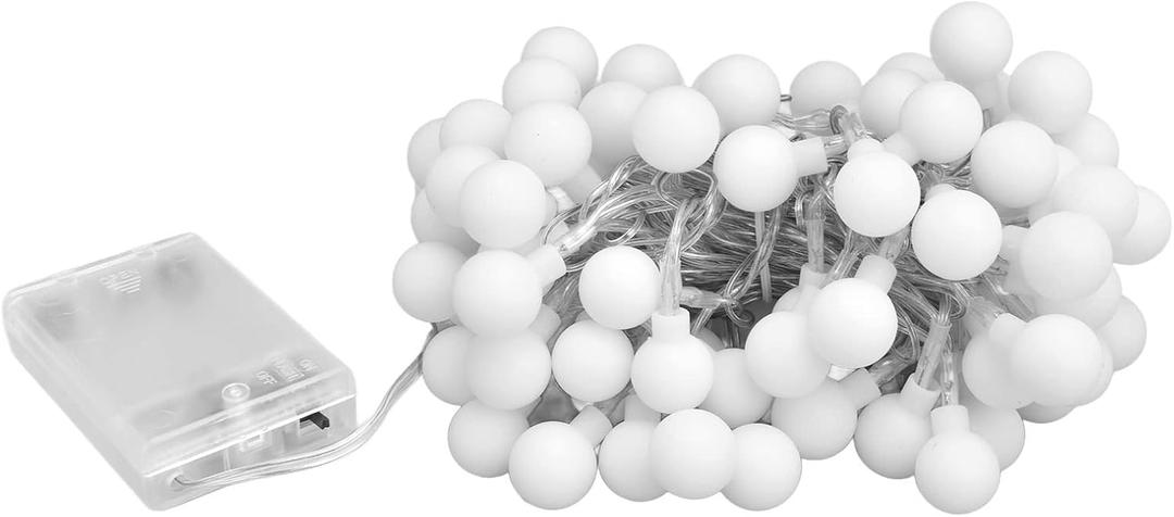 String Lights 10m LED Artificial Pearl String Lamp 100LED Decorative Spherical String Light with 2 Lighting Modes for Patio Garden Mall Home Room