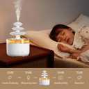 Bedroom Cloud Rain Humidifier, Essential Oil Diffuser with 7-Color LED Mood Light, Bedroom Sleep Aid with White Noise Rain Sound, Auto Shutdown Protection, Suitable for Home/Office/Daycare (White)