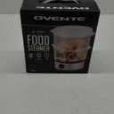 OVENTE 2 Tier Electric Food Steamer for Cooking Vegetables, Stainless Steel Base, Stackable and Dishwasher Safe Baskets, 400W with Auto Shutoff and 60-Minute Timer, 5 Quart Capacity, Silver FS62S