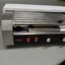 VEVOR Hot Dog Roller, 12 Hot Dog 5 Rollers, Stainless Steel Sausage Grill Cooker, 750W Hot Dog Machine with Dual Temp Control, Removable Oil Drip Tray, for Party Home Commercial