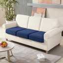 VANSOFY Couch Cushion Covers for Sectional Sofa, Stretch Jacquard Couch Seat Cushion Covers, Individual Washable Furniture Protector Sofa Slipcovers for Pet (3Pc Seater or Back Cover, Dark Blue)