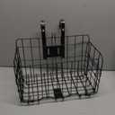 Folding Bike Front Basket Bicycle Wire Basket with Handles Easy Installation on Front Handlebar