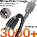 16/3 100 FT Black Outdoor Extension Cord Waterproof, Black 16 Gauge Extension Cord Flexible and Cold Resistant 3 Prong Grounded Plug,10Amp 1250W SJTW ETL Listed