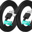 iPhone Charger Cable 10 ft 2Pack, [Apple MFi Certified] Extra Long Lightning Cable Fast Charging 10 Foot, USB iPhone Charger Cord 10 feet for iPhone 14/13/12/11 Pro Max SE XR XS X 8 7 6, iPad-Black