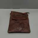 Small Crossbody Purse for Women, Vegan Leather Multi Pocket Bag with Adjustable Strap Embossed Travel Shoulder Bag (Coffee)