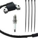 595304 Ignition Coil Magneto Armature for BS 17HP 17.5HP 19.5HP 20HP Intek OHV Lawn Mower Engines With Spark Plug Replace for Briggs 799650 592841 795315