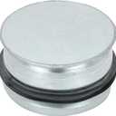 PATIKIL 3 Inch Metal Tee Cap, Galvanized Steel Duct End Cap Dry Vent Cover Ducting Sealing Tee Plug with Rubber Gasket for HVAC Systems Indoor and Outdoor Use