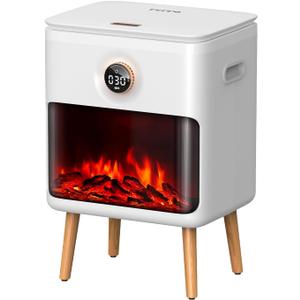 FEPPO Towel Warmer, Large Capacity Luxury Towel Warmers for Bathroom with HearthGlow Display, Rotary Timer Control & LED Countdown, Fits 2 Large Towels, Bathrobes, Blankets, Pajamas (White)