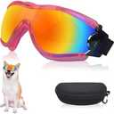 Mitubati Dog Sunglasses Pet Goggles for Medium Large UV Protection Wind Protection Dust Protection Adjustable Strap Dog Glasses Suitable for Snow Beach Motorcycle, L