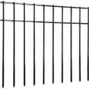 Adavin Small or Medium Animal Barrier Fence, 15 Pack Black 20 In(L)X12 In(H) Dog Digging Fence Barrier, Dog Rabbit Fences Protector,Outdoor Pet Metal Fences Panel Ground Stakes for Yard.Total 25 Ft(L)