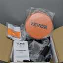 VEVOR Mechanic Stool, 250 LBS Rolling Pneumatic Creeper Garage/Shop Seat, Adjustable Height 16-22 inch in Padded Rolling Workshop Stool with Tool Tray, for Garage, Shop, Auto Repair, Black+Orange