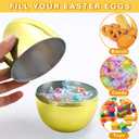 6 Pcs Jumbo Golden Easter Eggs Easter Basket Stuffers Fillers Jumbo Metallic Gold Easter Eggs for Easter DIY Craft Ornaments