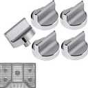 W10594481 Gas Stove Knobs Replacement for Whirlpool Range/OvenStainless Steel Control Knob Replaces WPW10594481 AP6023301 Cooktop Knob, Fit WCG97US6DS00 WCG97US0DS00, etc. 5 Pack