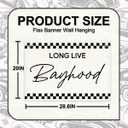 Long Live Boyhood Banner, Boy Room Decor, Playroom Wall Decor, Long Live Boyhood Sign Black and White Checkered Canvas Banner Decorations for Toddler Boy Bedroom Nursery
