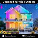 CETELUMA 300FT Permanent Outdoor RGB Lights, IP67 Waterproof Smart Eave Lighting, with App/Remote Control Eaves Light, DIY LED Scenes Modes for House Roof Decor,Christmas,Party