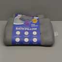 Everlasting Comfort Luxury Bath Pillows for Tub with Head and Neck Support - Non-Slip Bathtub Pillow with Suction Cups, Quick-Drying Mesh & Drying Hook - Jacuzzi & Spa Accessories for Women - Gray