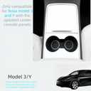 frani Center Console Wrap (White Edition) Designed for Tesla Model 3/Y 2021-2025,Tesla Center Console cover for Model 3/Y(Not for Model 3 Highland 2024-2025)