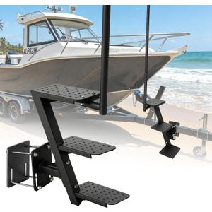 Heavy-Duty 3-Step Side-Mount Boat Trailer Steps Stairs for Boat Trailer
Trailer Boarding Ladder Stairs for Boat Trailer Universal Fit for 3" x 3", 4" x 4" & 3" x 5" Non-Slip, 450Lbs Capacity
