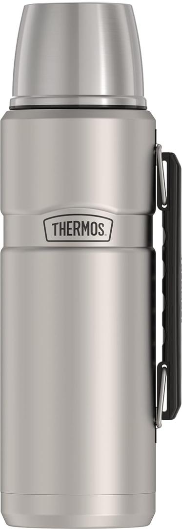 THERMOS Stainless King Vacuum-Insulated Beverage Bottle, 68 Ounce, Matte Steel