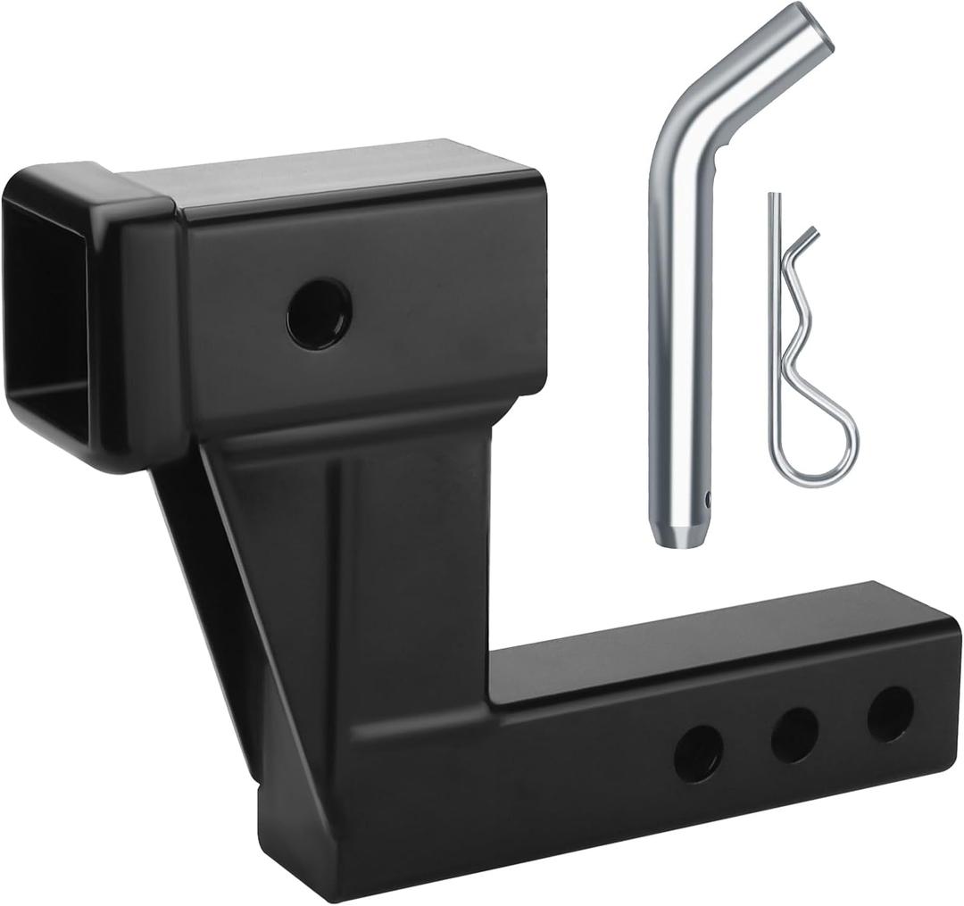 Trailer Hitch Riser with 6" Drop/Rise Adjustment by puxyblue- Trailer Hitch Adapter with 5/8" Hitch Pin Compatible for Most 2" Hitch Receivers and Most Vehicles of Different Types